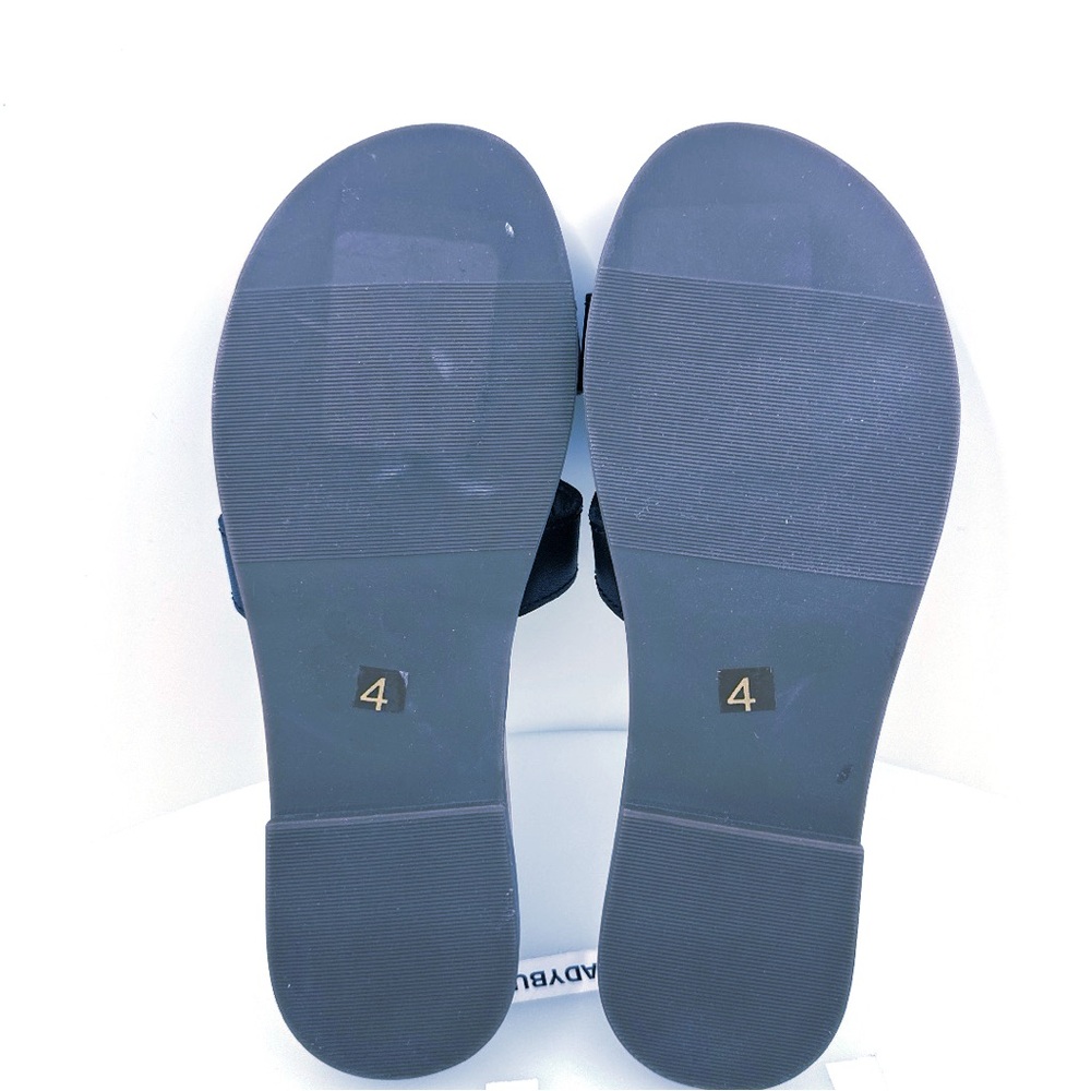 NWOB Steve Madden Black Leather Slide Sandals Size 4 - Picture 10 of 10